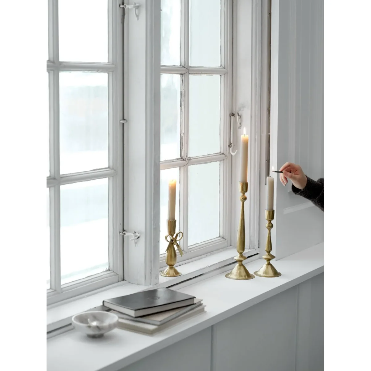 Lene Bjerre Inine candleholder Gold-coloured 9x9x29 cm – image 3