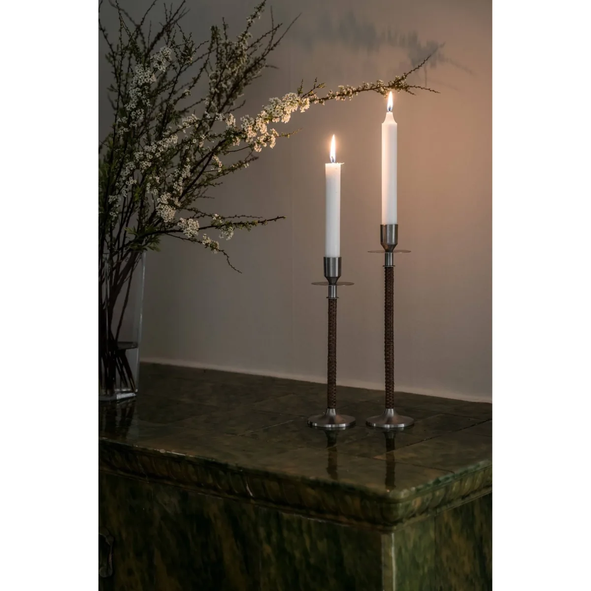 ERNST Ernst braided candleholder Brushed steel Ø8x25 cm – image 4