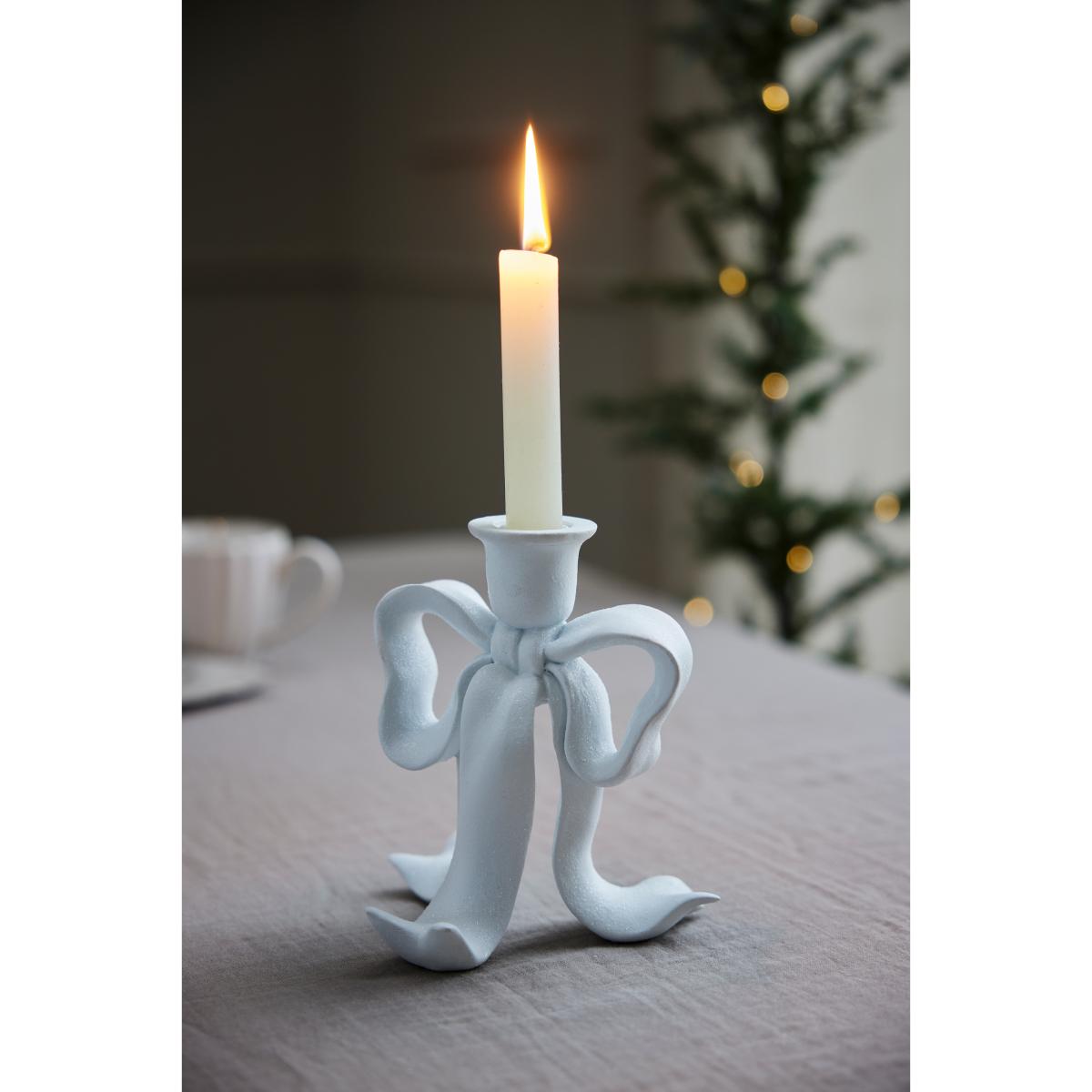 Lene Bjerre Serafina bow candle holder 19.7 cm White – image 2