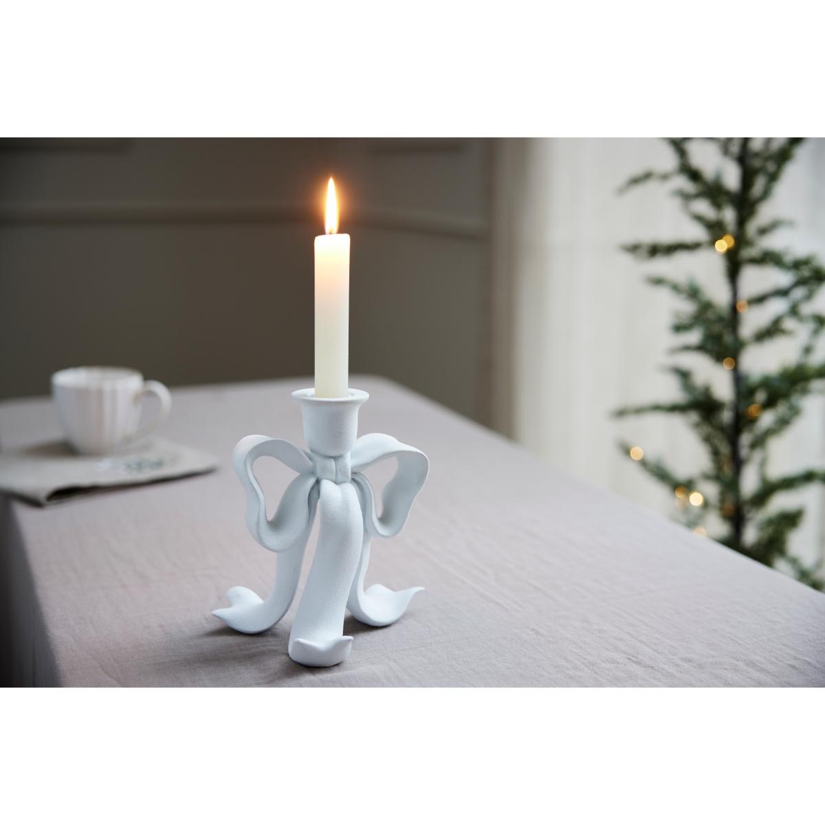 Lene Bjerre Serafina bow candle holder 19.7 cm White – image 3