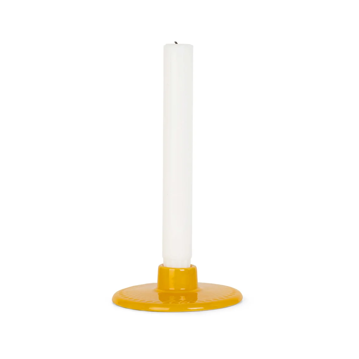 Lyngby Porcelæn Rhombe candle holder 3 cm Yellow – image 2
