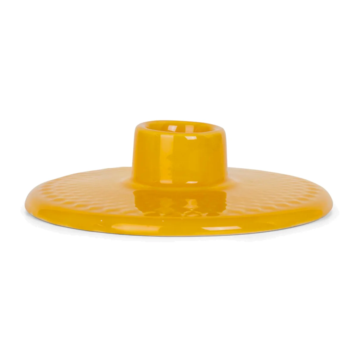 Lyngby Porcelæn Rhombe candle holder 3 cm Yellow – image 1