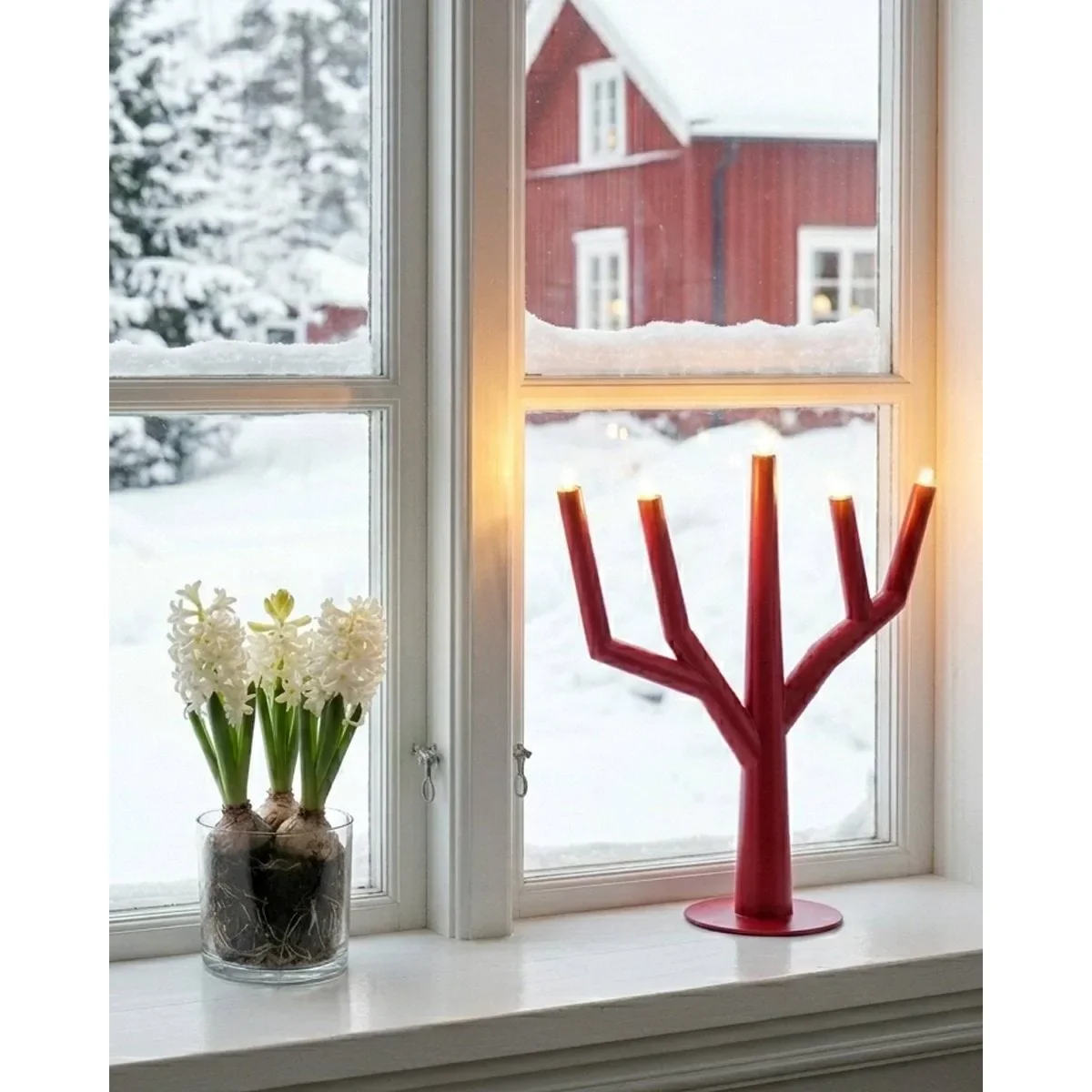 By Rydéns Winter Ruby advent candle holder Oxide red – image 2