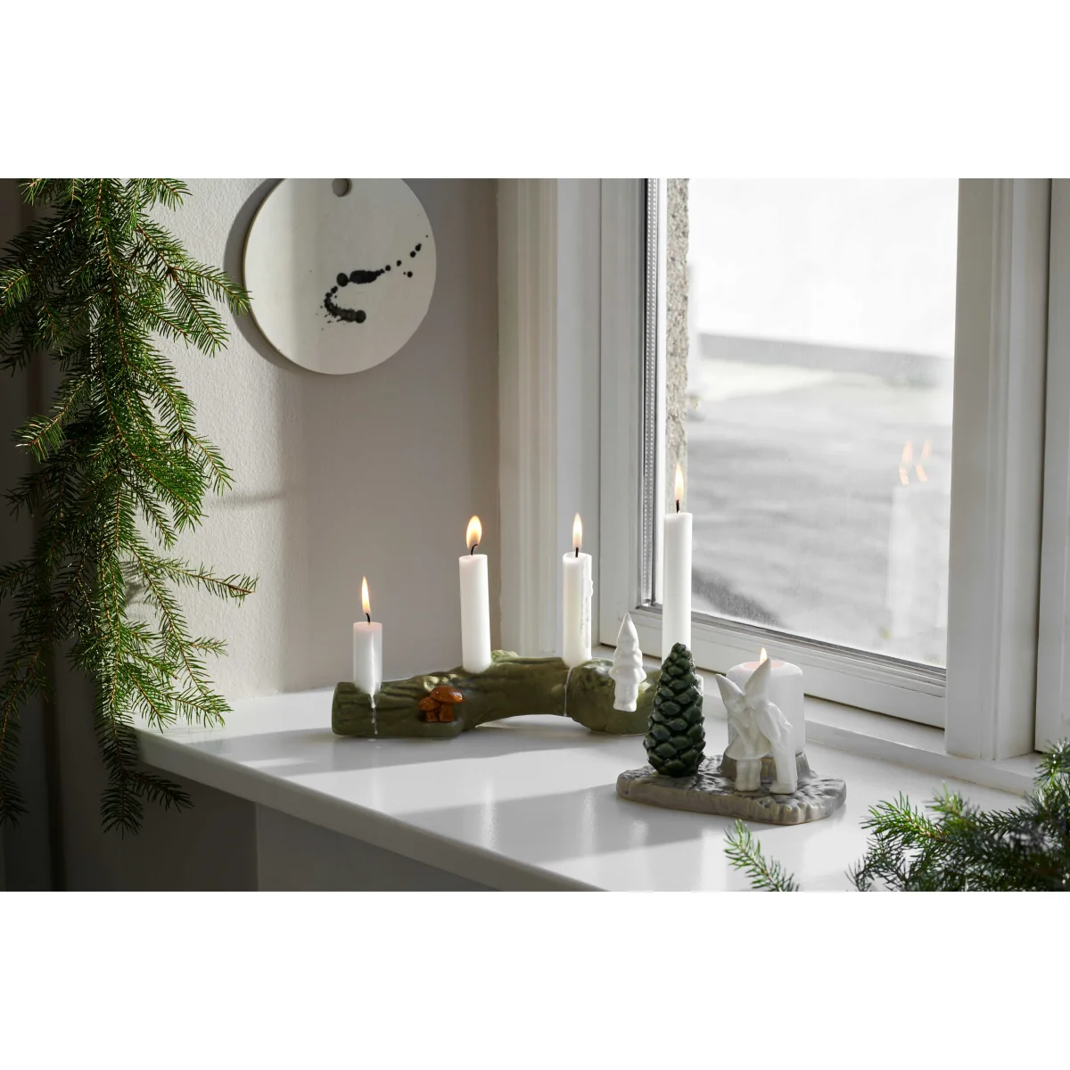 Kähler Christmas Tales advent candle holder mushroom Green – image 4