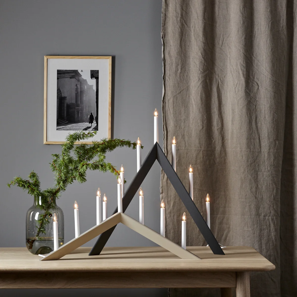 Arrow candle holder 36 cm Beige – image 4
