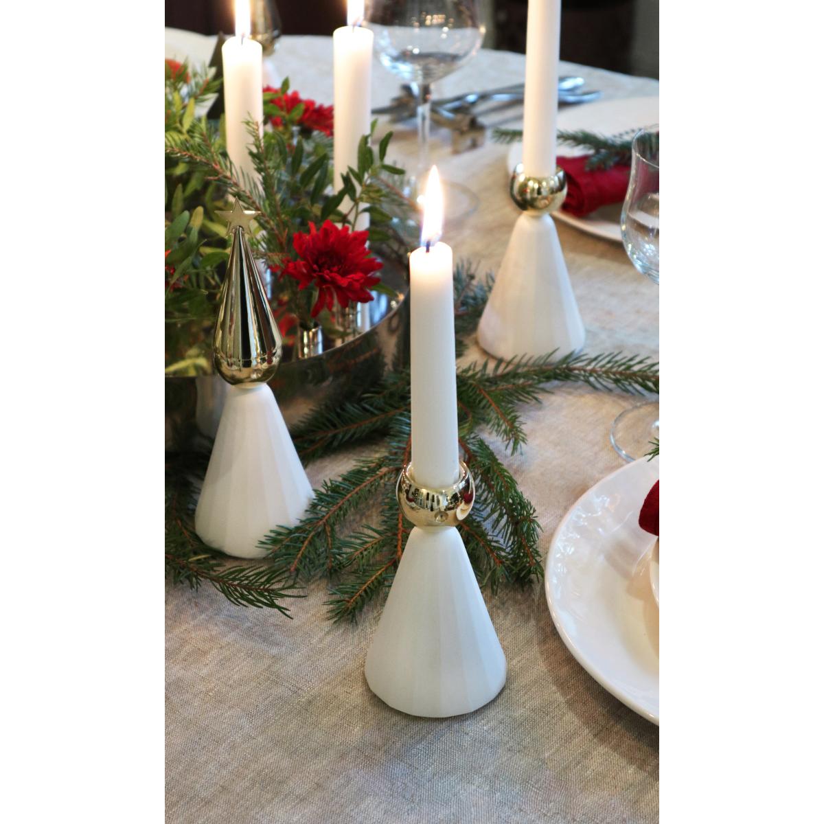 KLONG Soprano candle holder White-brass – image 2