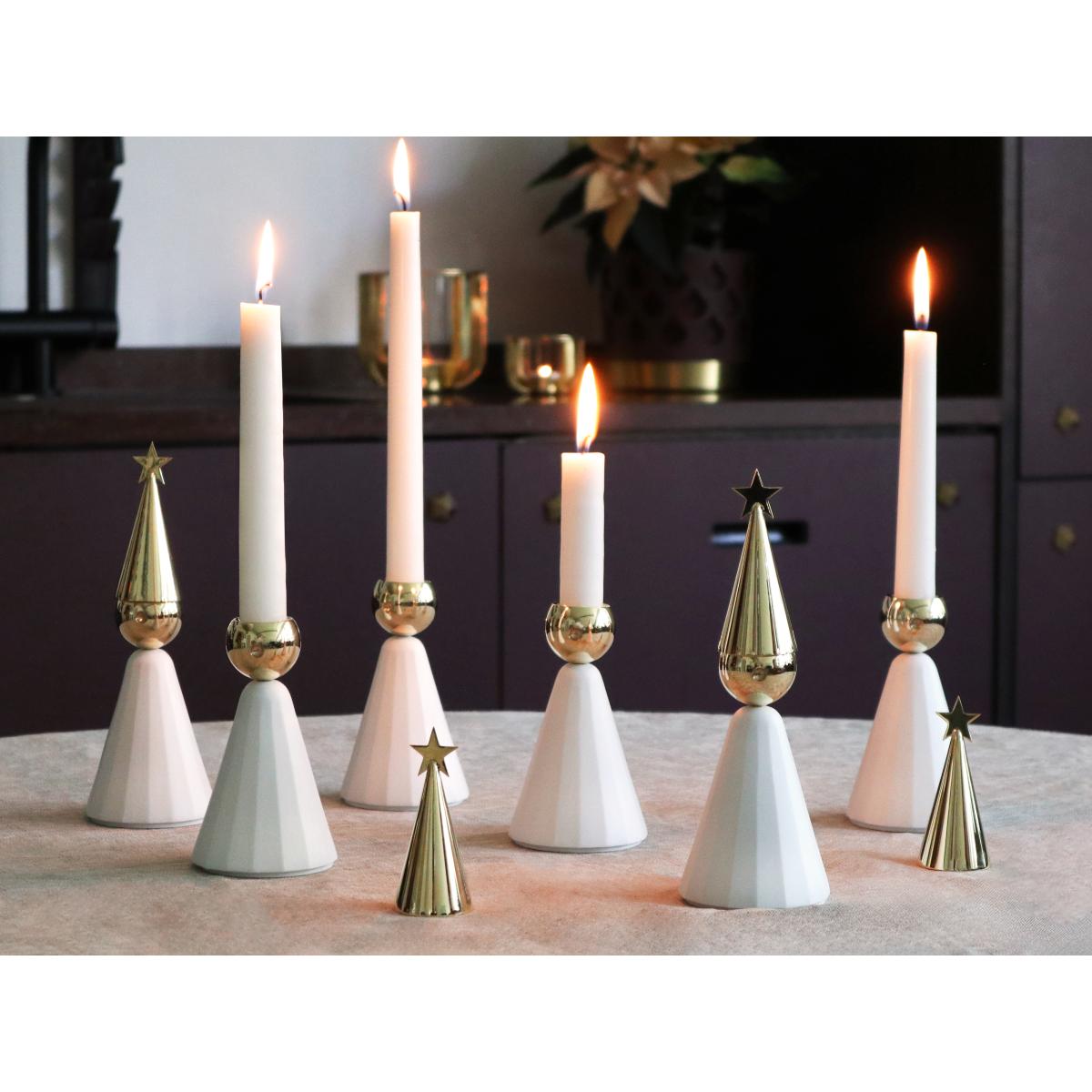 KLONG Soprano candle holder White-brass – image 3