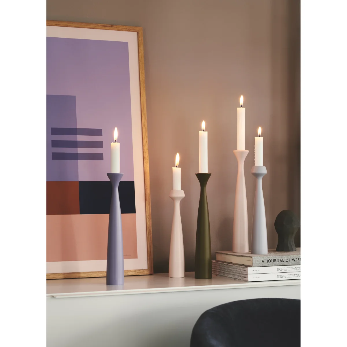 Applicata Blossom Rose candle holder 29 cm Lavender – image 2