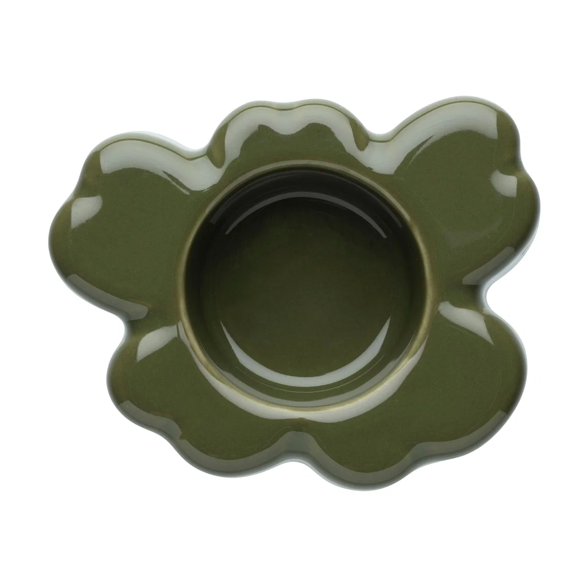 Marimekko Unikko tealight holder 3x10 cm Harvest green