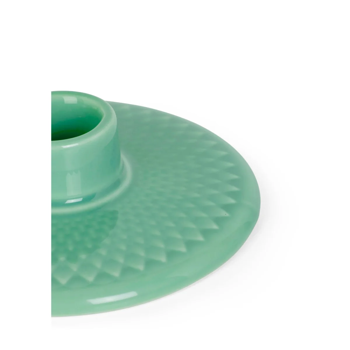 Lyngby Porcelæn Rhombe candle holder 3 cm Green – image 6