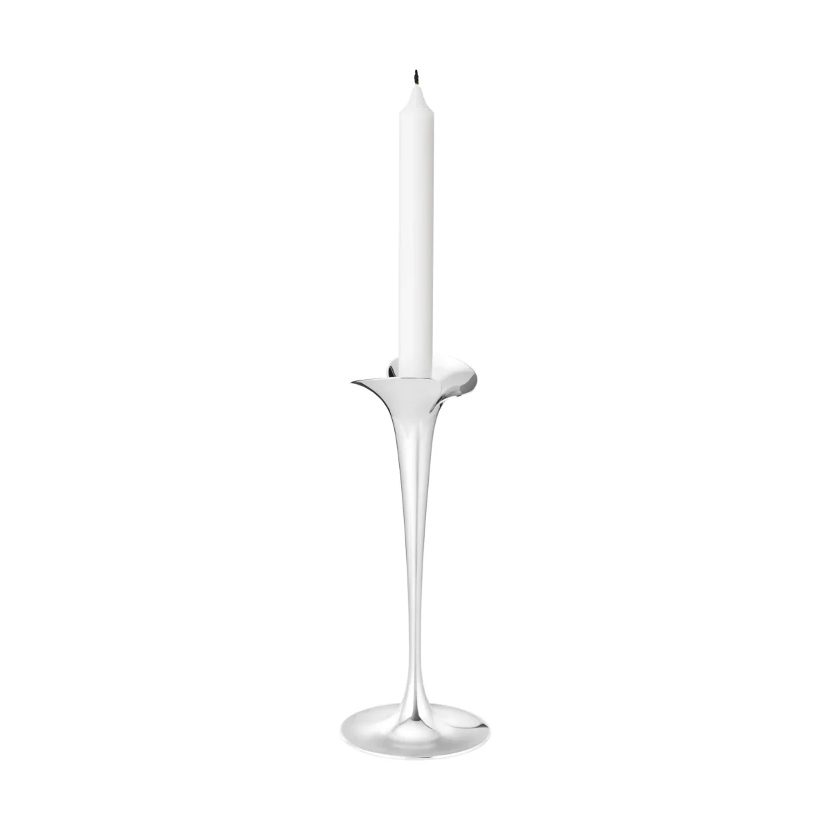 Georg Jensen Bloom candlesticks for taper candles Stainless steel large 2-pack – image 2