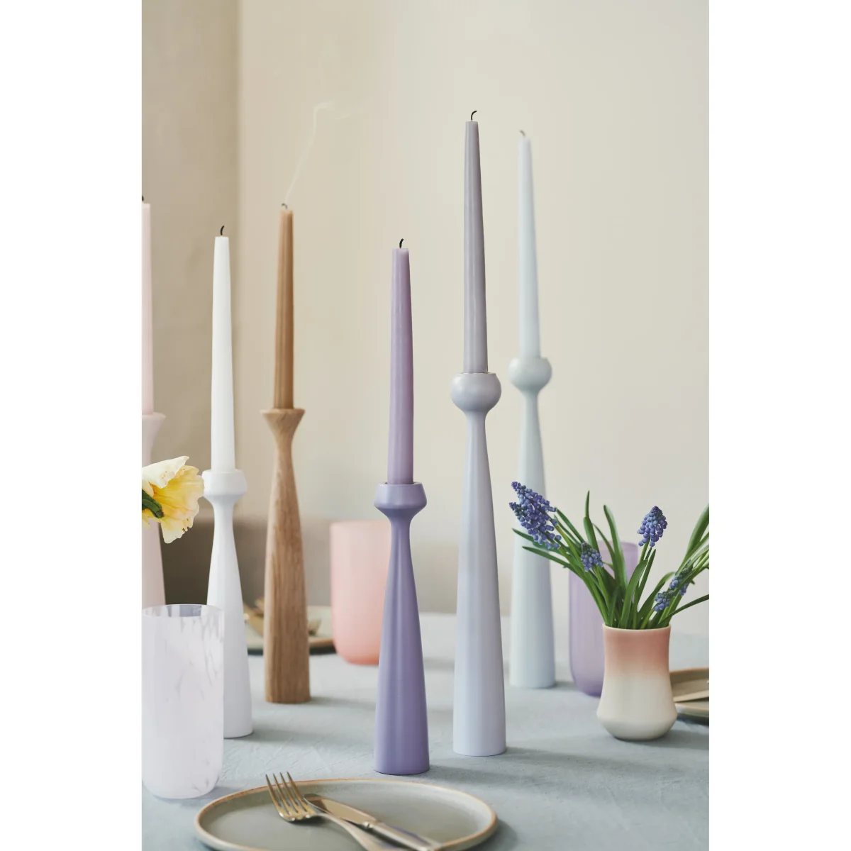 Applicata Blossom Tulip candle holder 33.5 cm Cool grey – image 2