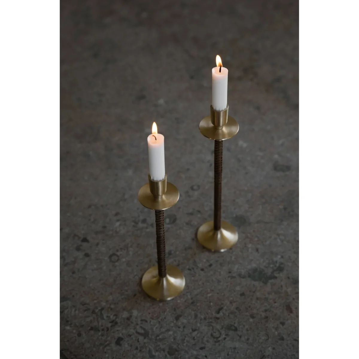 ERNST Ernst braided candleholder Brass Ø8x30 cm – image 3