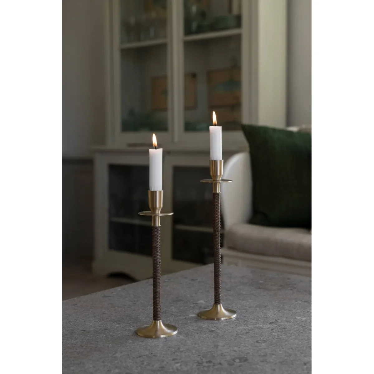 ERNST Ernst braided candleholder Brass Ø8x30 cm – image 5