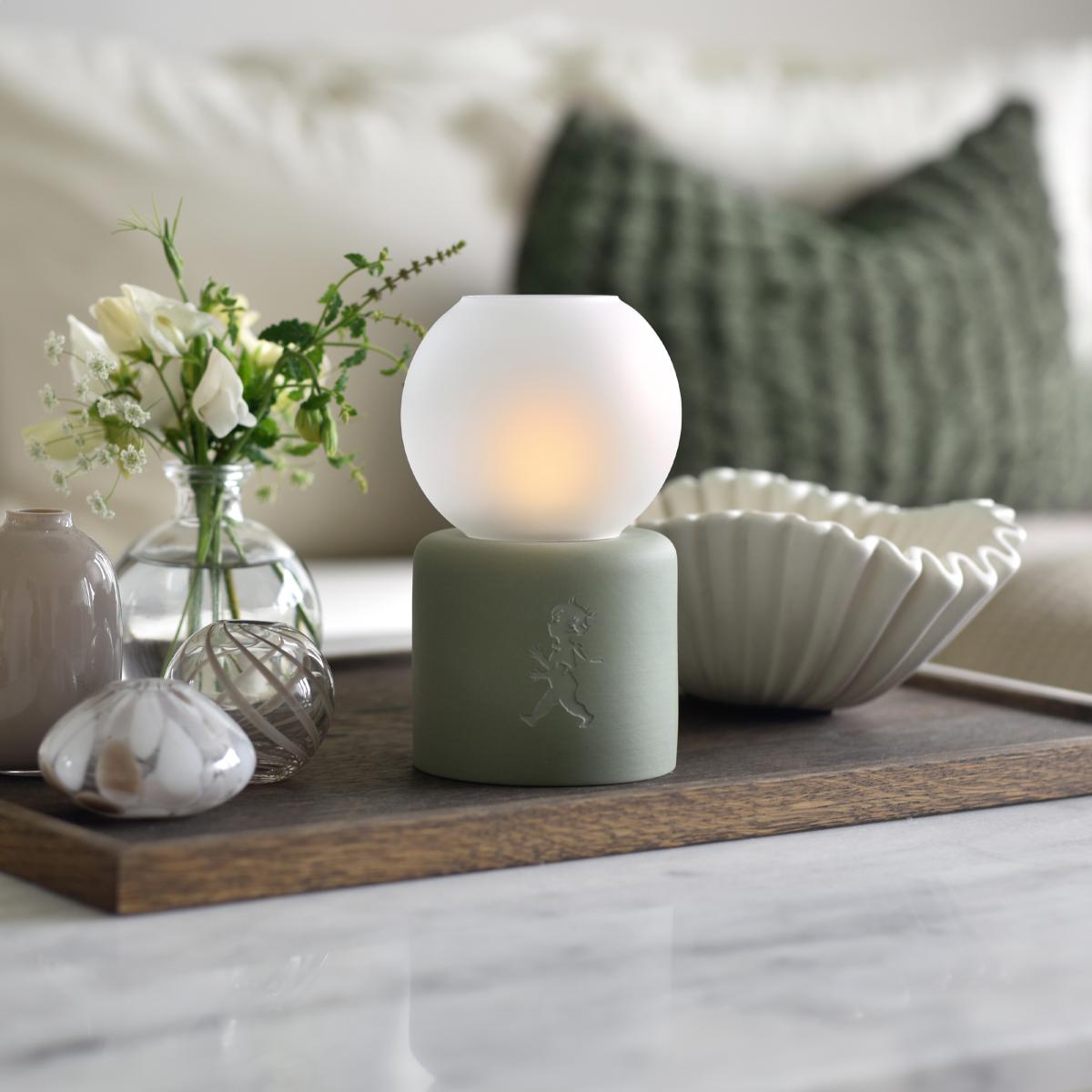 Solstickan Design Globe tealight holder Ø9.5x17 cm Green – image 2