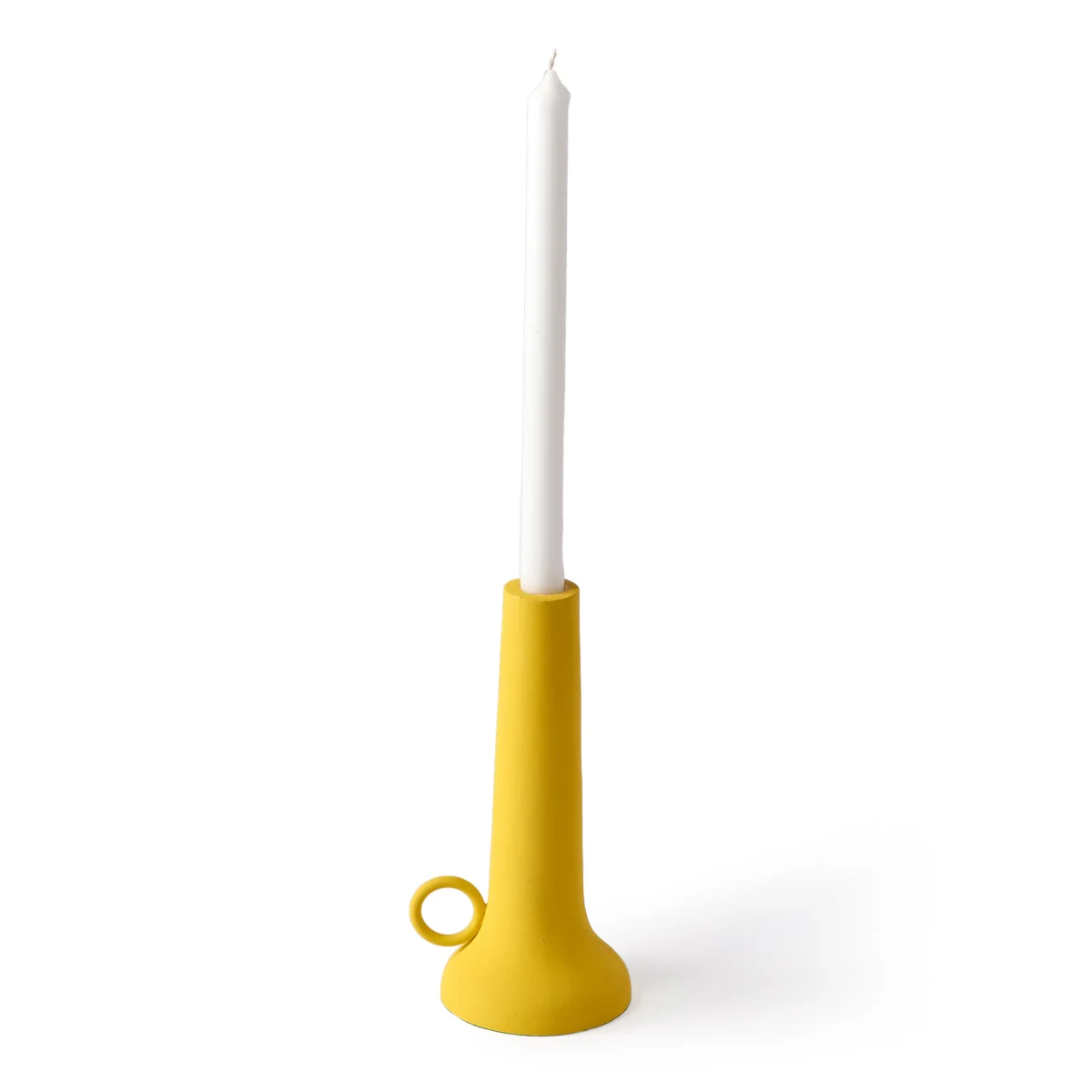 POLSPOTTEN Spartan candle holder S 22 cm Yellow – image 3