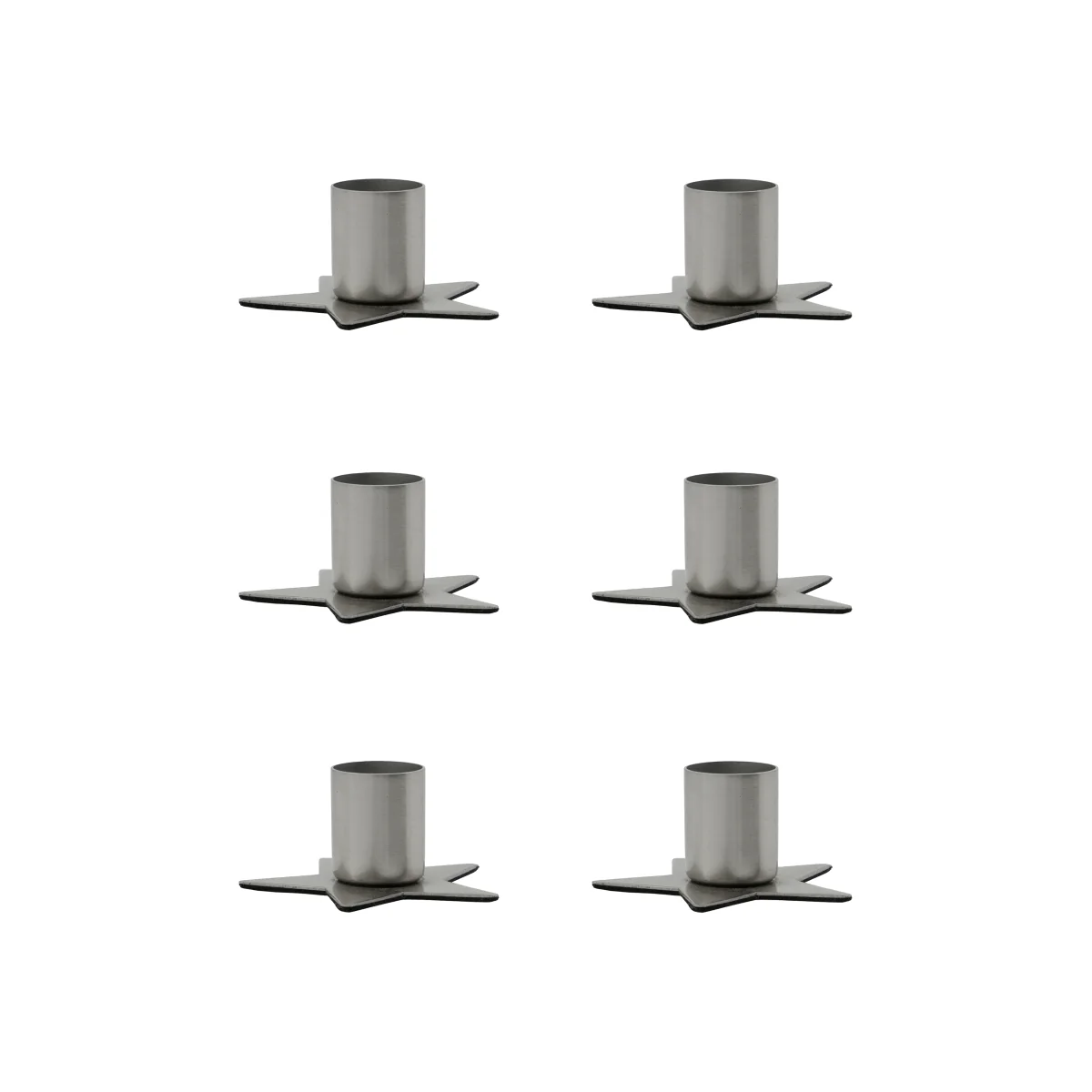 House Doctor Stage candle holder 6-pack Silver – image 1