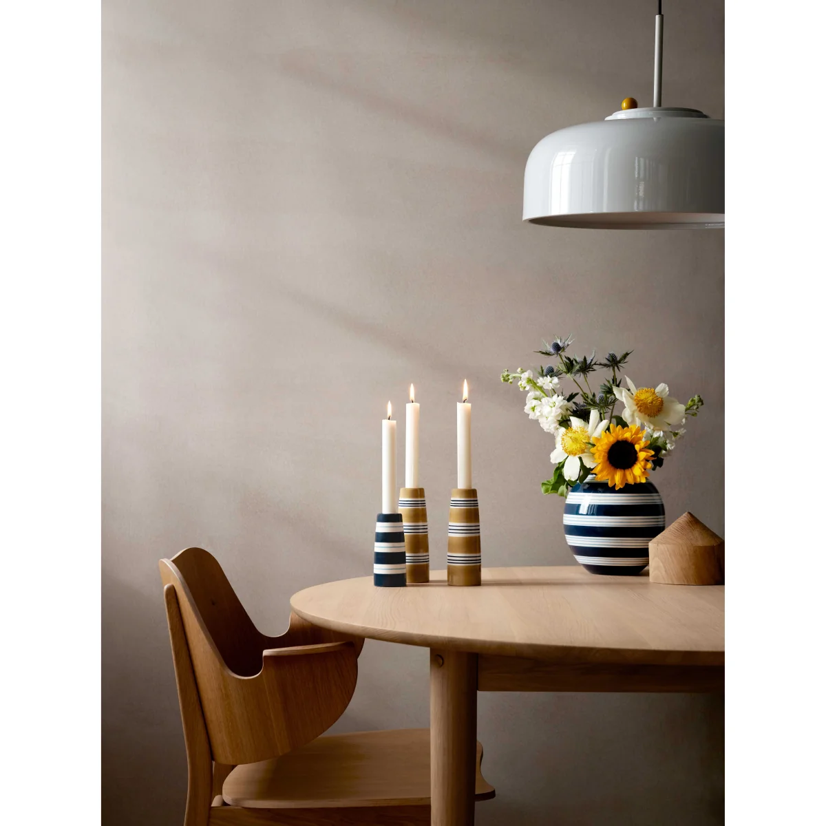 Kähler Omaggio Nuovo candle holder 12 cm Dark blue – image 2