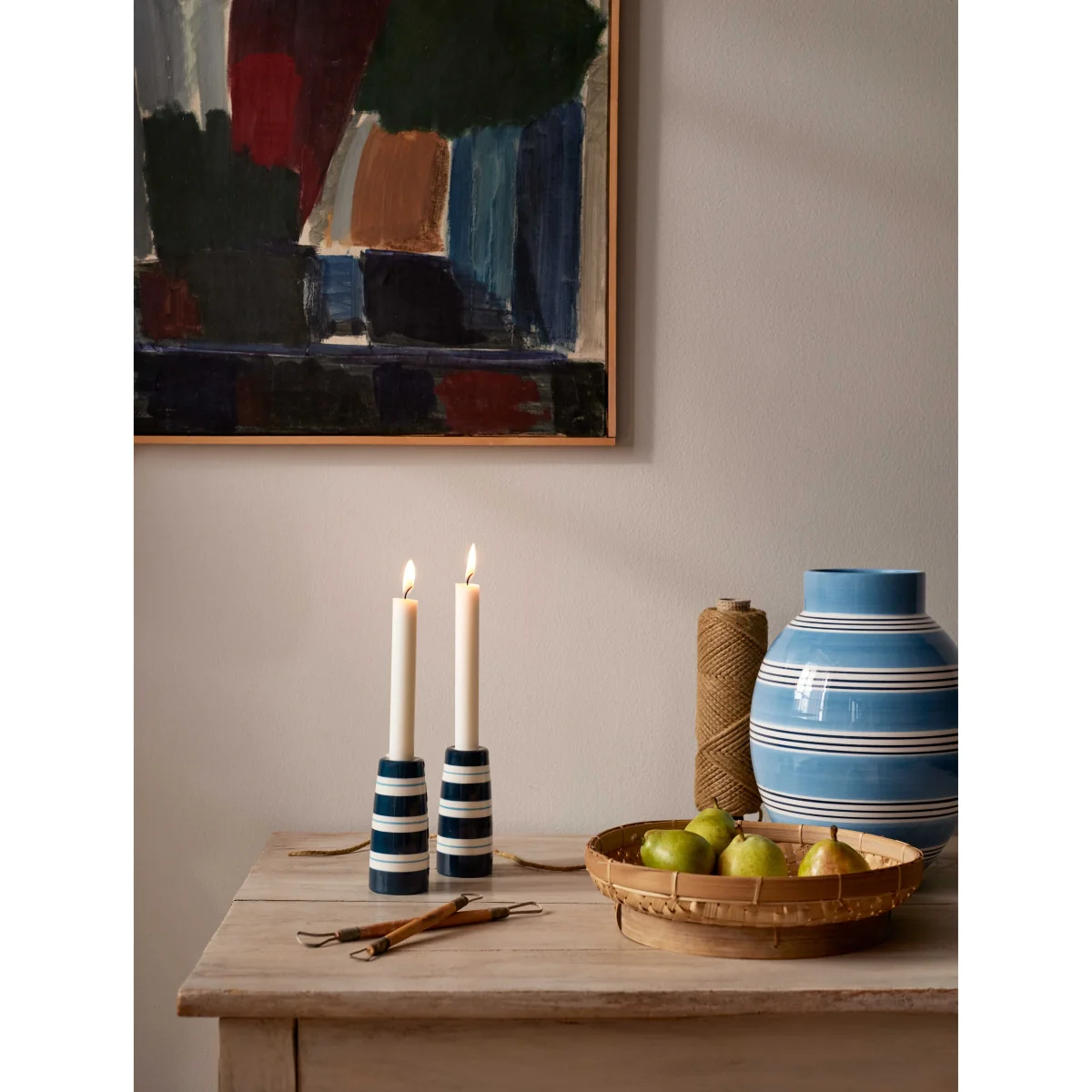 Kähler Omaggio Nuovo candle holder 12 cm Dark blue – image 4