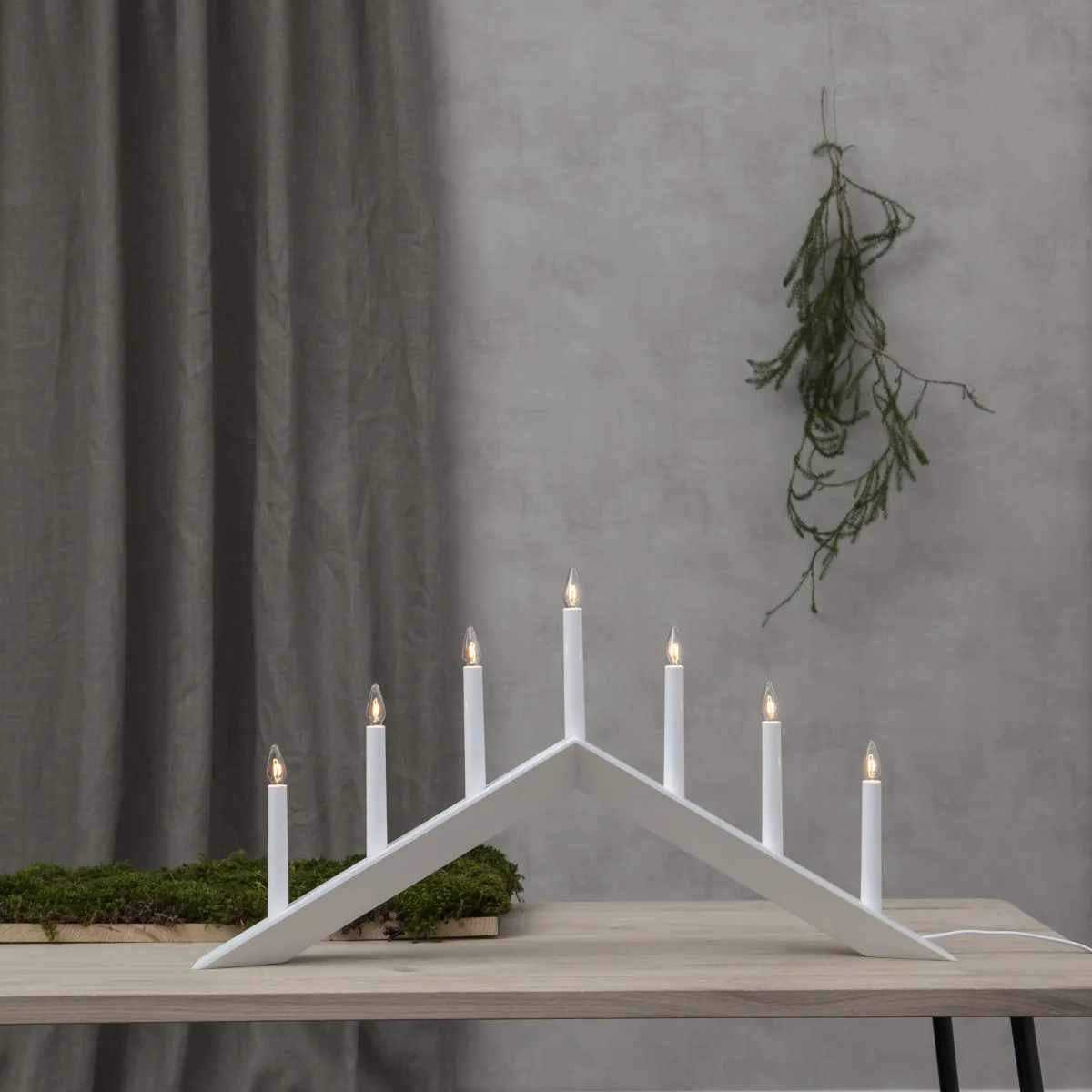 Arrow candle holder 36 cm White – image 2