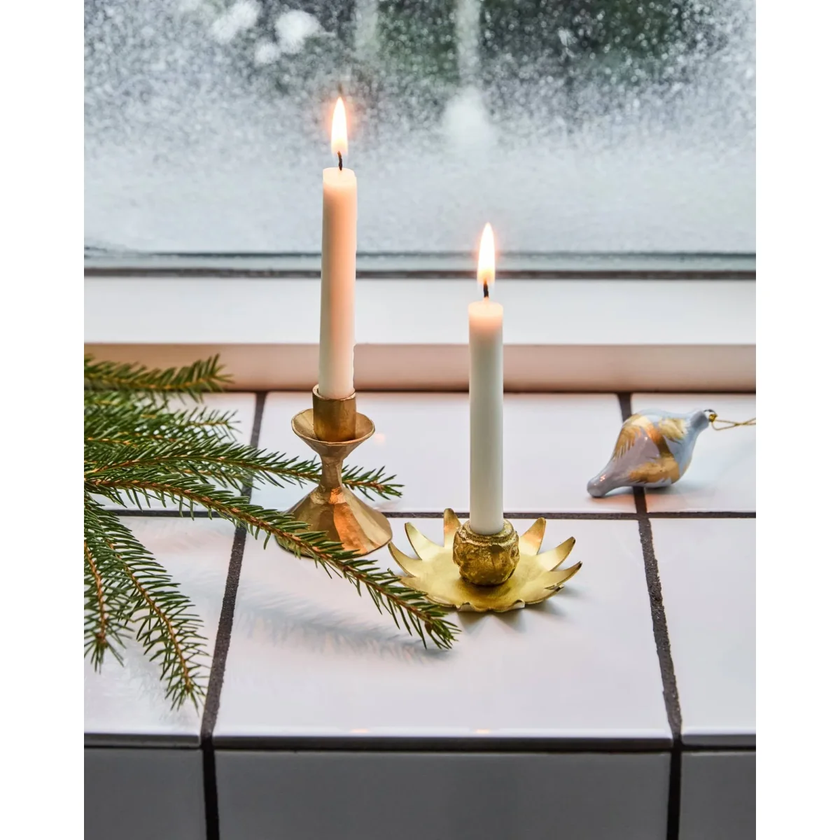 House Doctor Starry candle holder Antique brass – image 2