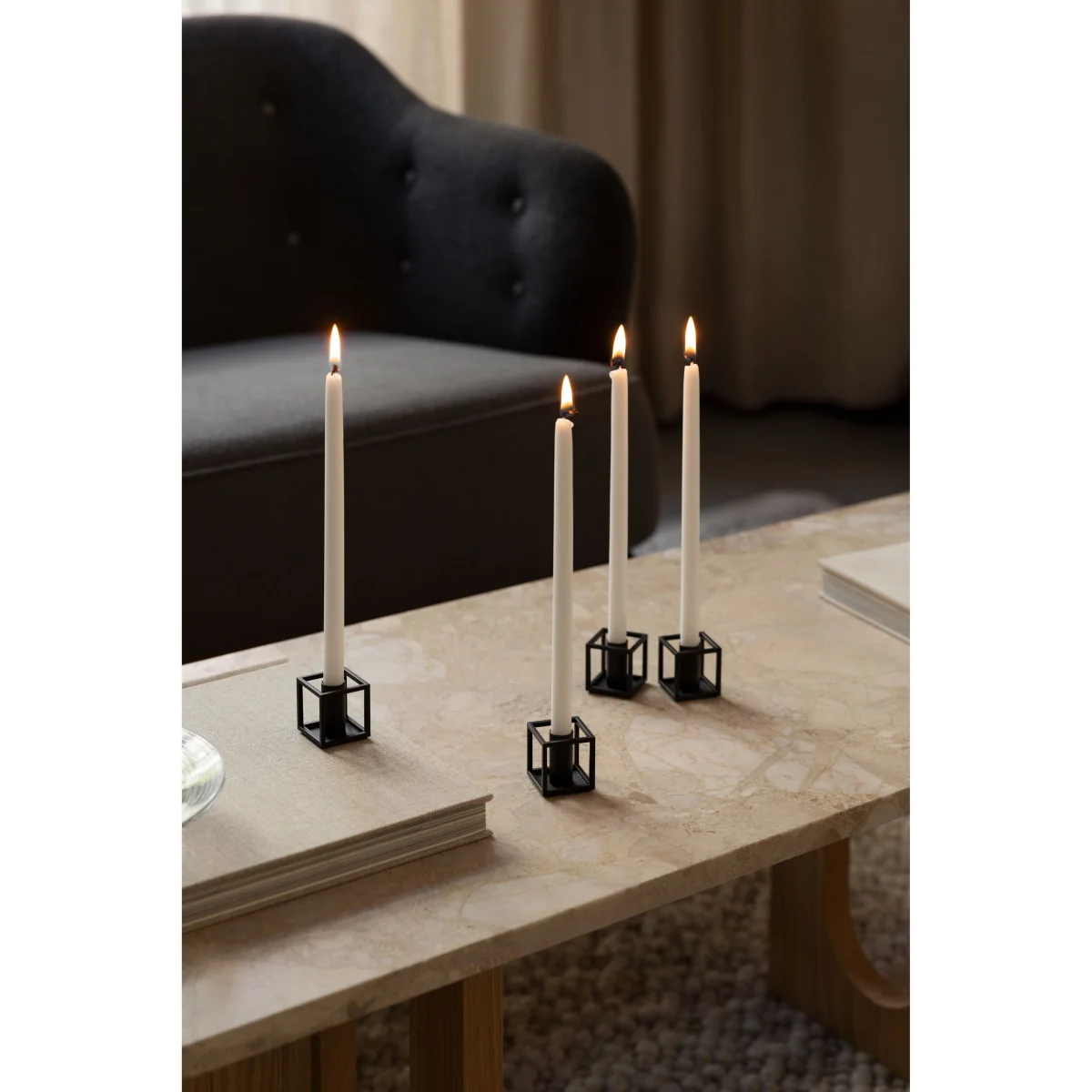 By Lassen Kubus Micro candle holder 2-pack Nickel – image 4