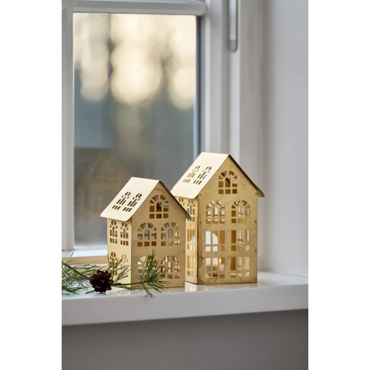 Lene Bjerre Bolille tealight holder Gold-coloured 12x10xH20 cm – image 2