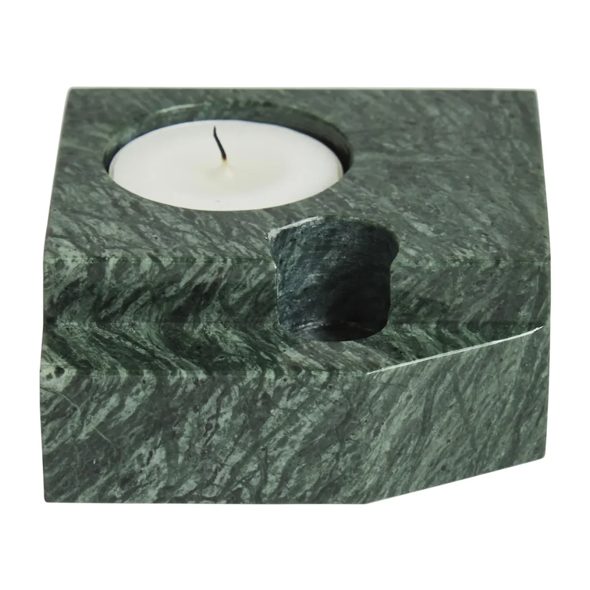 Woud Jeu de dés 3 candle holder marble Green – image 3