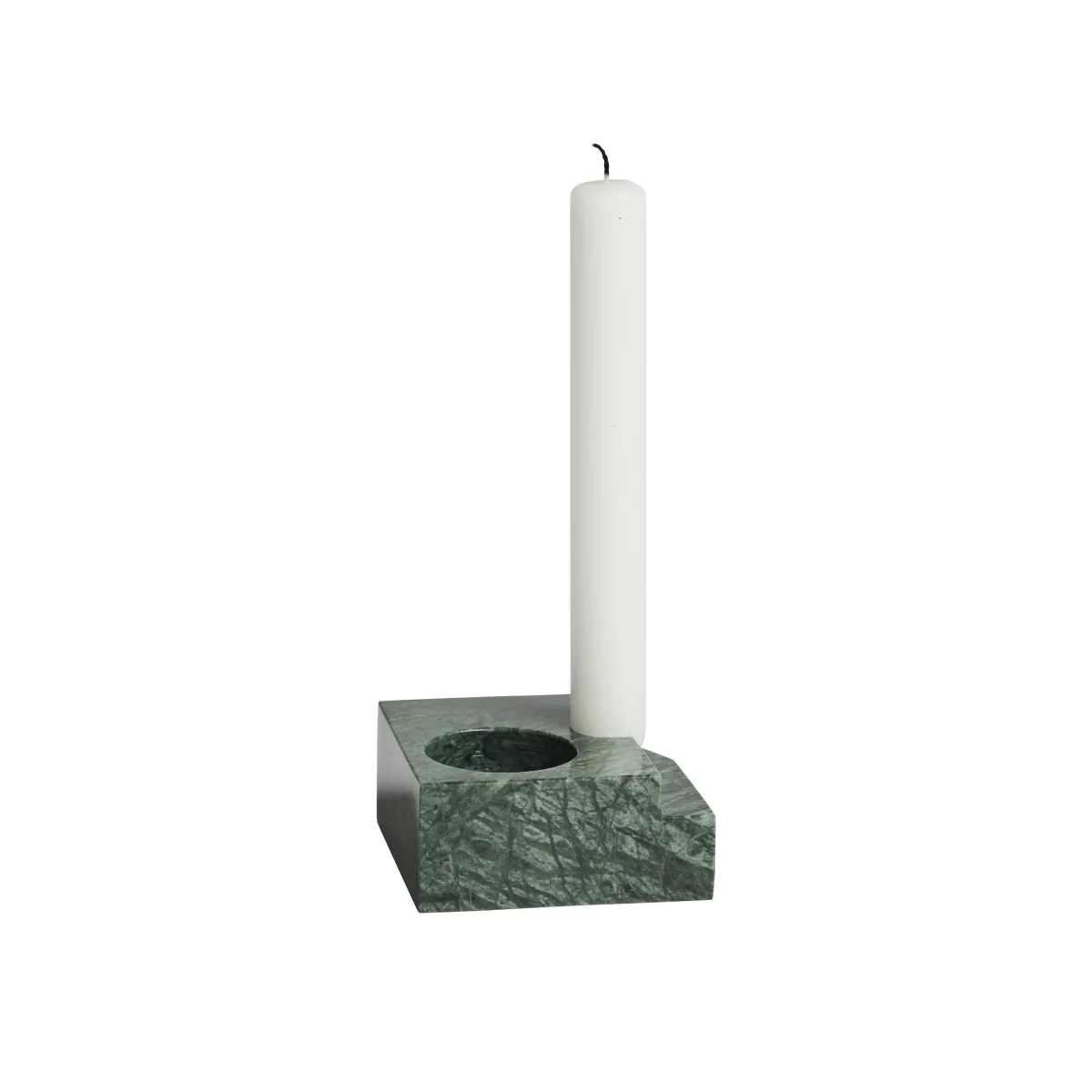 Woud Jeu de dés 3 candle holder marble Green – image 1