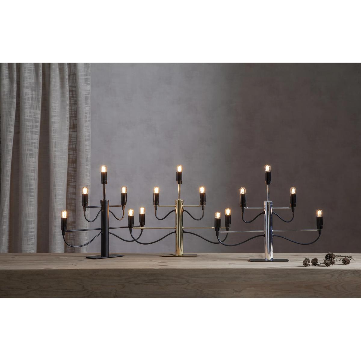 Star Trading Milano 5 candlestick 46 cm 2-pack - Chrome Chrome – image 2