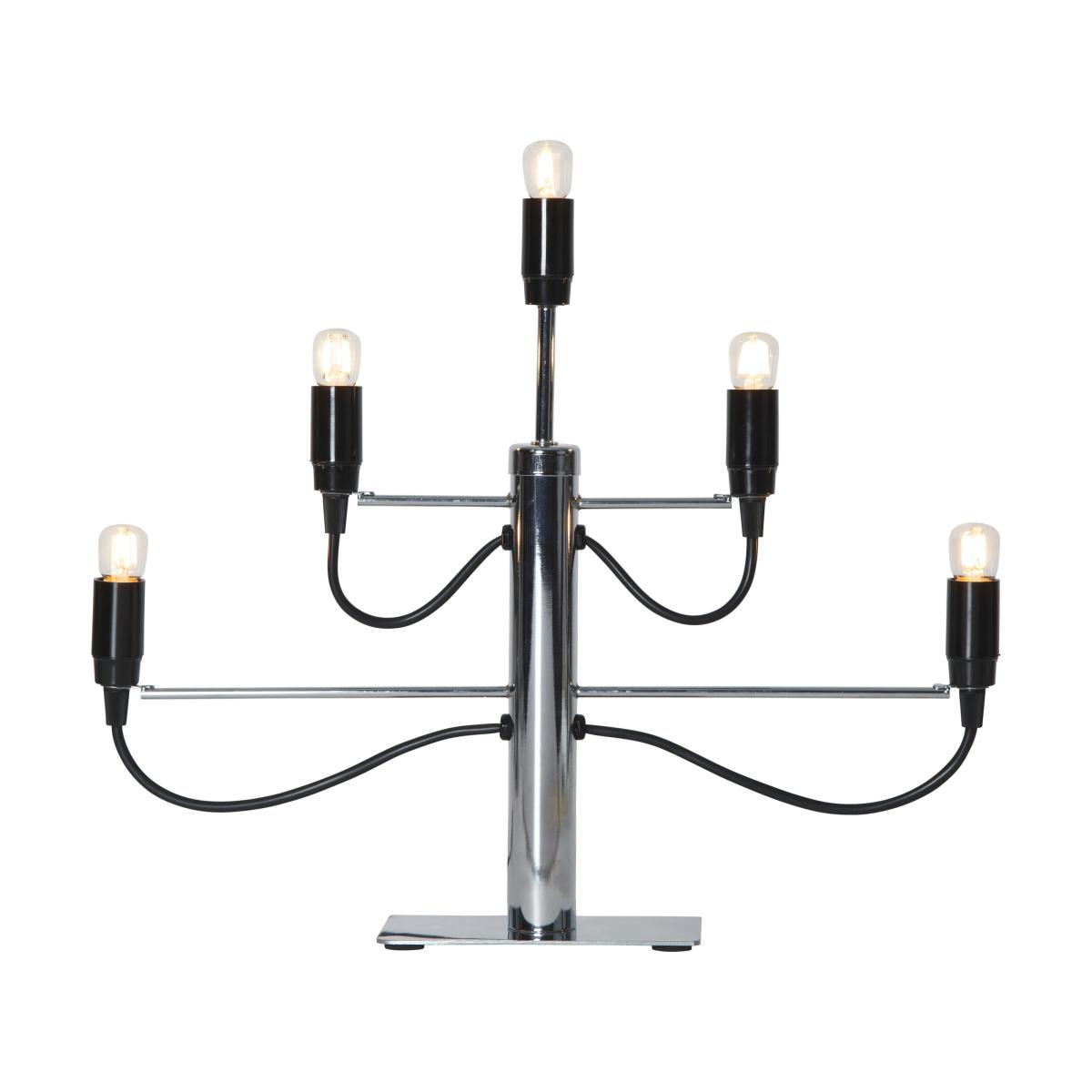 Star Trading Milano 5 candlestick 46 cm 2-pack - Chrome Chrome – image 4