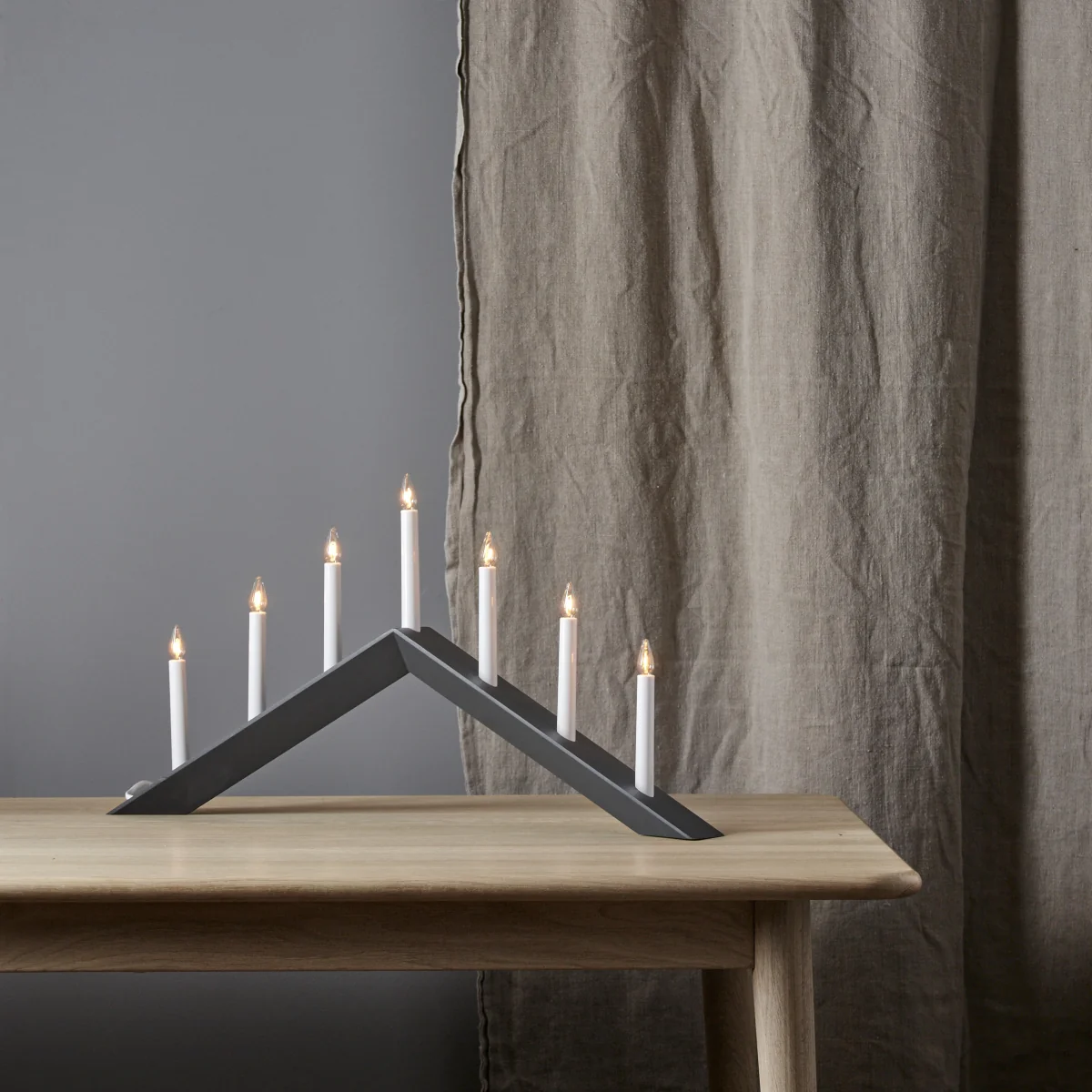 Arrow candle holder 36 cm Grey – image 2
