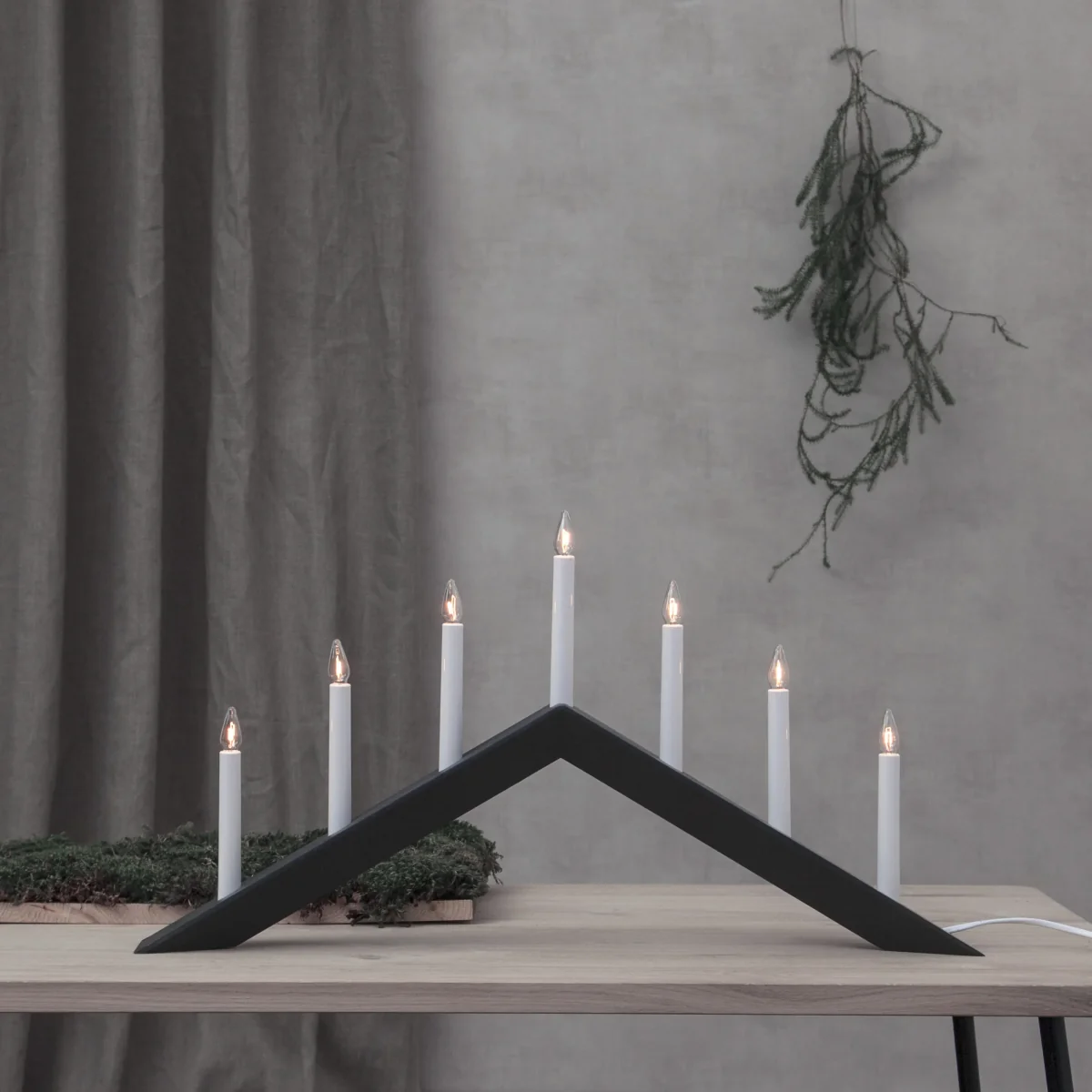 Arrow candle holder 36 cm Grey – image 3