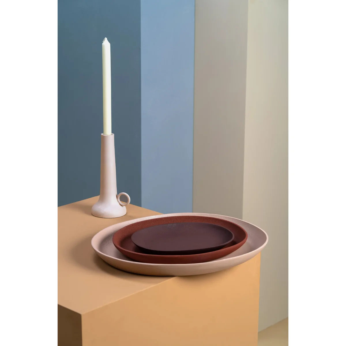 POLSPOTTEN Spartan candle holder S 22 cm Beige – image 2