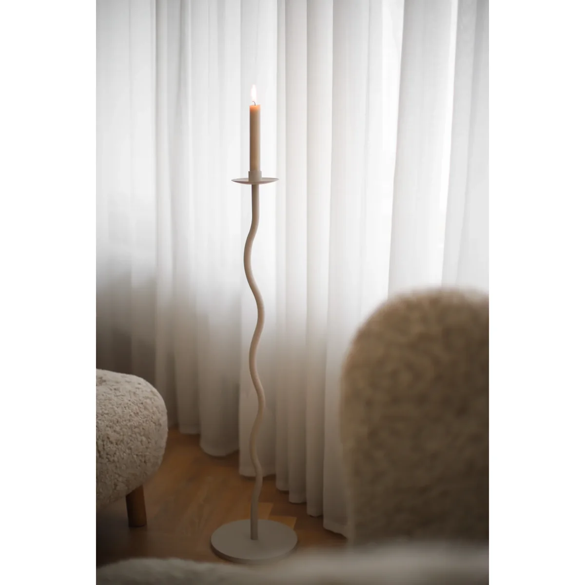 Cooee Design Curved candle holder 75 cm Sand – image 4