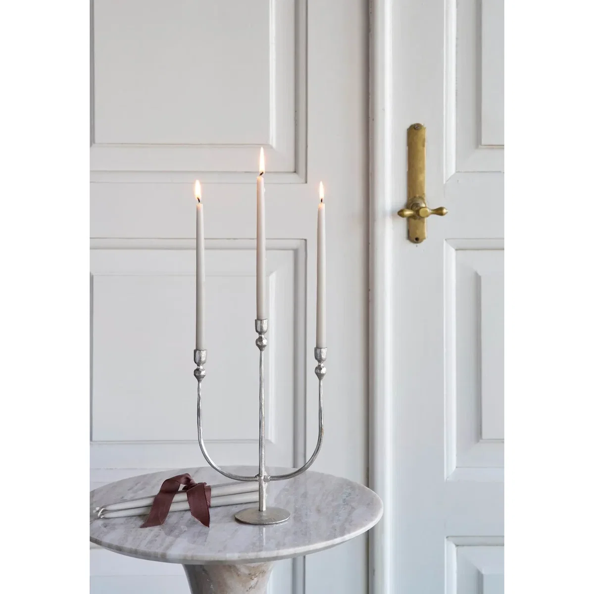 Lene Bjerre Imelia candle holder Silver-coloured 16x7x24.5 cm – image 2