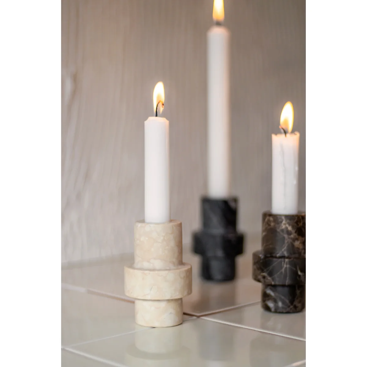 Mette Ditmer Marble candle holder 8.5 cm Sand – image 3