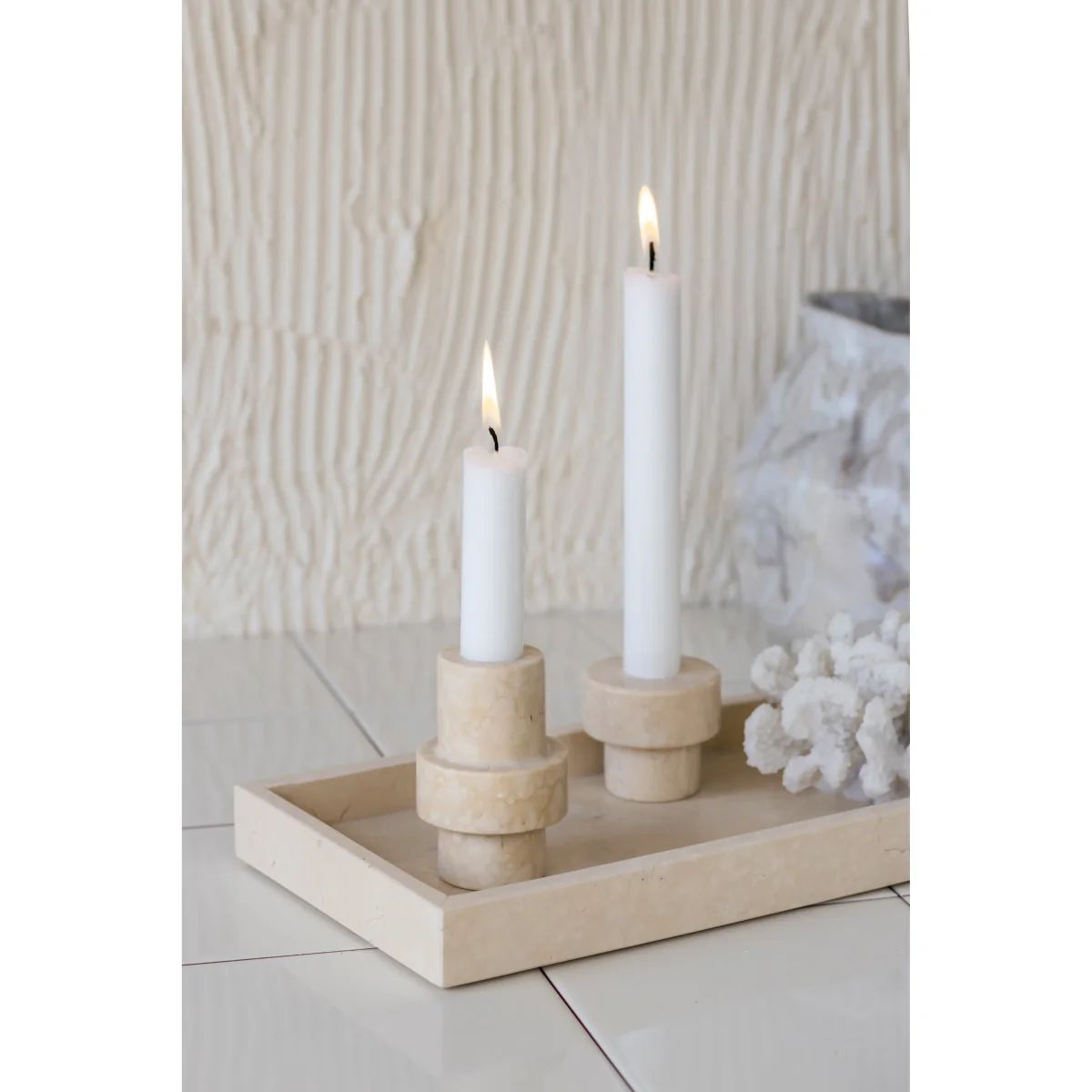 Mette Ditmer Marble candle holder 8.5 cm Sand – image 5