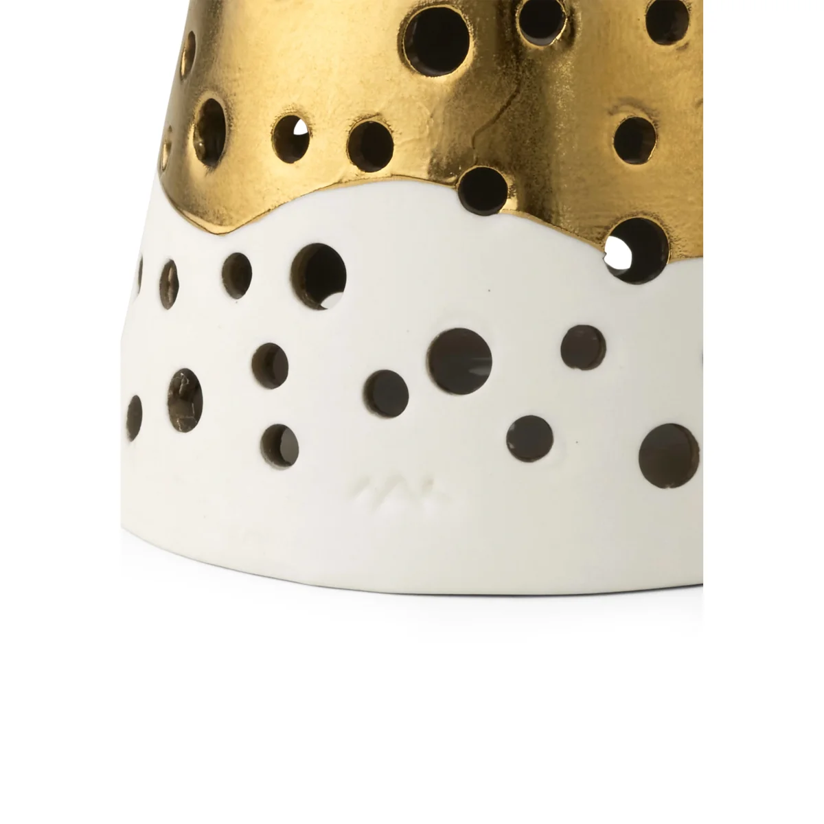 Kähler Nobili candle holder small Gold-white – image 2