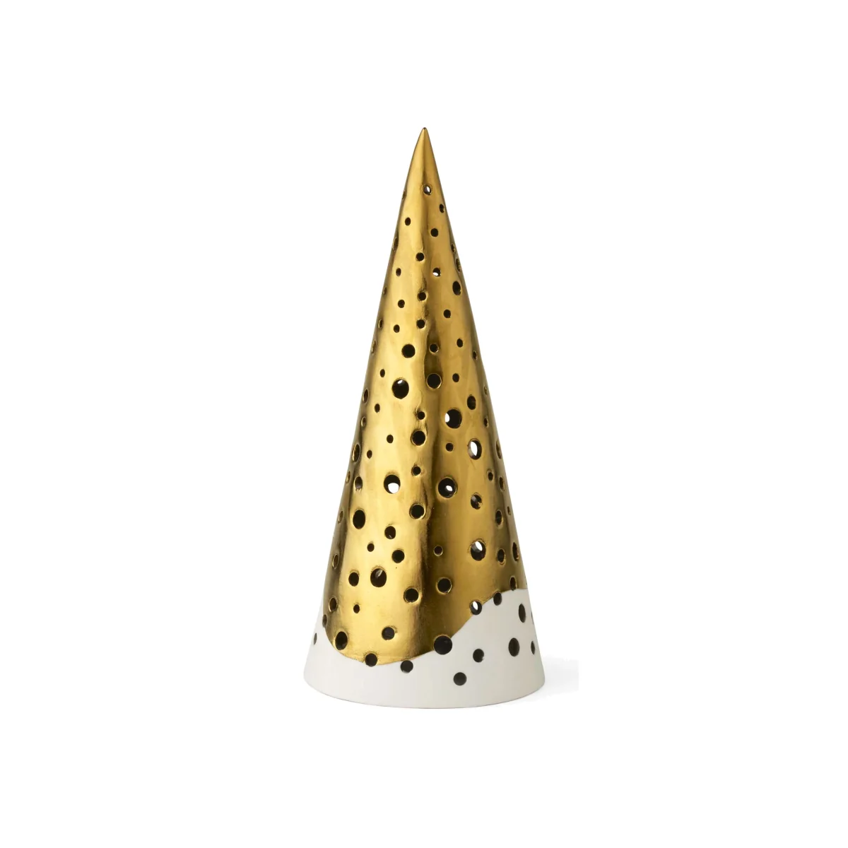 Kähler Nobili candle holder small Gold-white – image 1