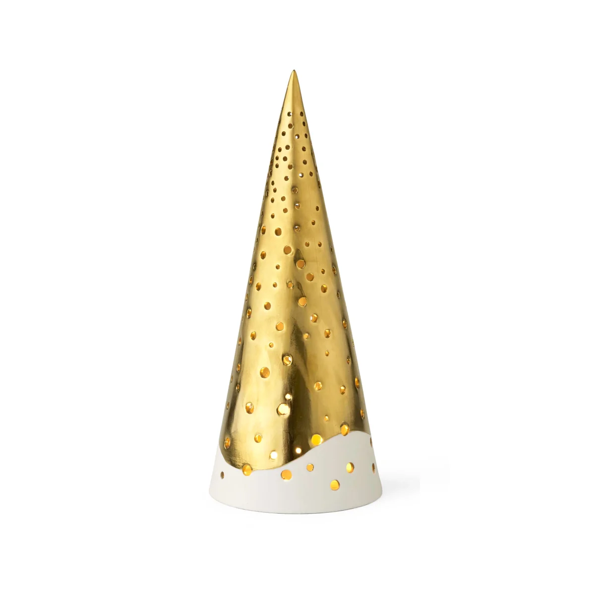 Kähler Nobili candle holder medium Gold-white – image 2