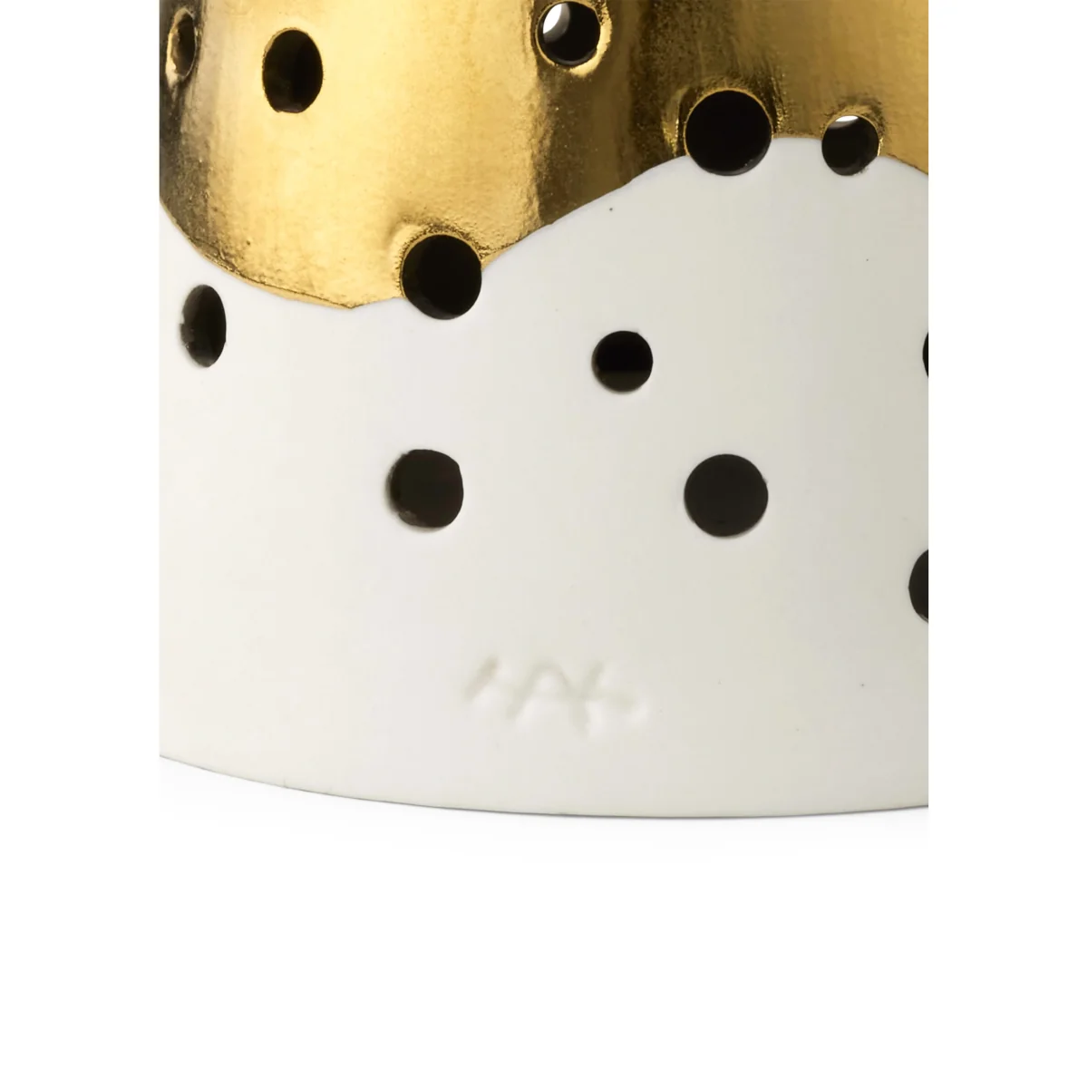 Kähler Nobili candle holder medium Gold-white – image 4
