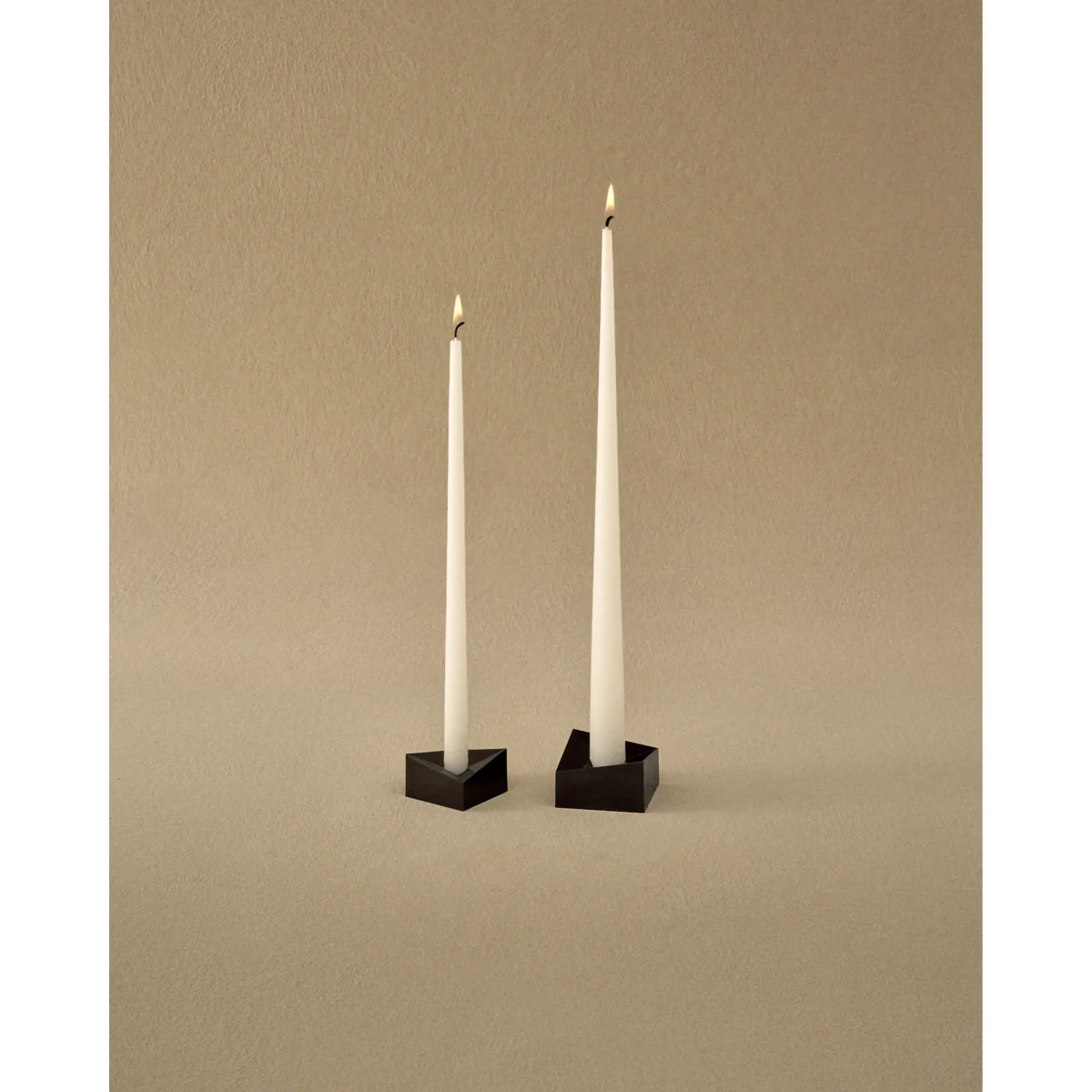 STOFF STOFF Nagel reflect candle holder large 3.2 cm Black chrome – image 3