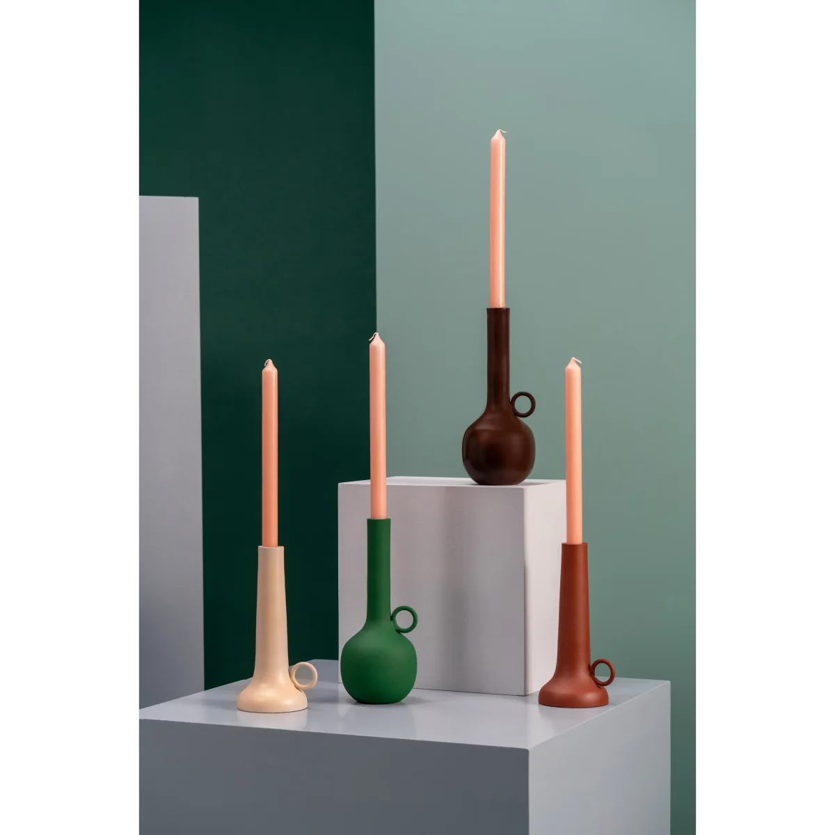 POLSPOTTEN Spartan candle holder M 26 cm Cognac – image 2