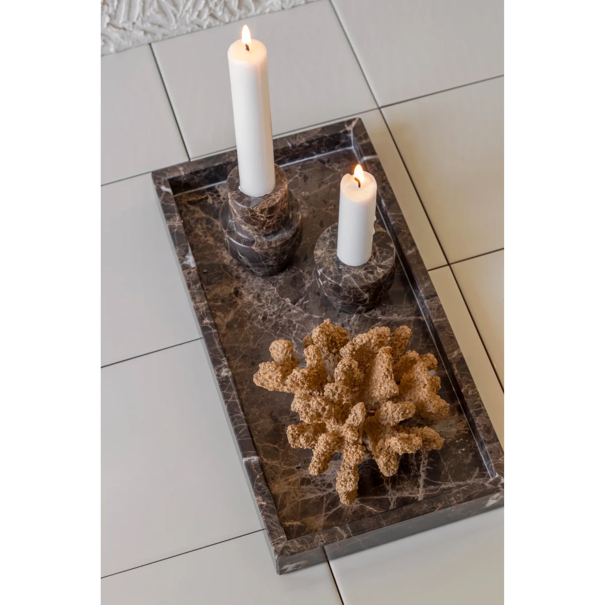 Mette Ditmer Marble candle holder 8.5 cm Brown – image 2