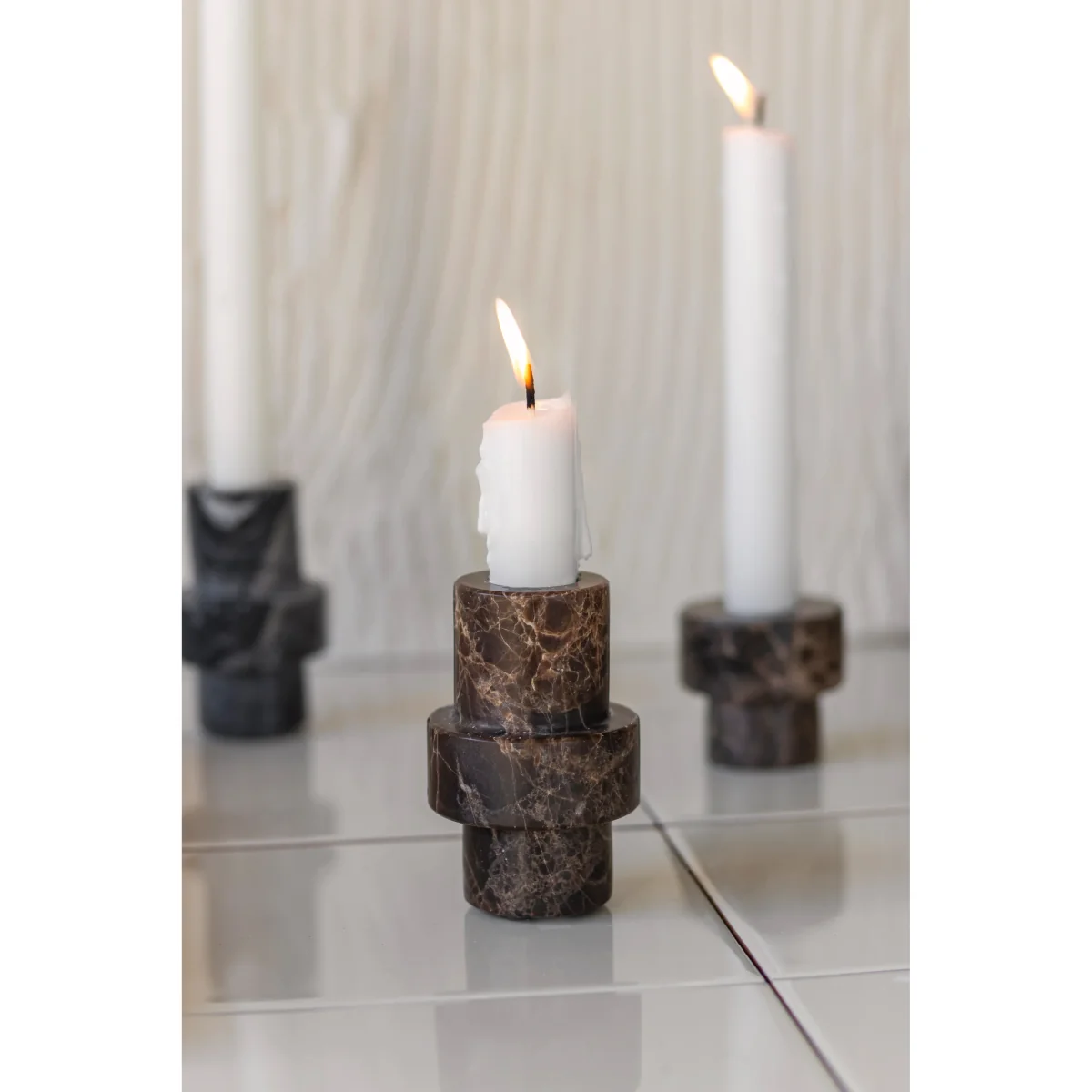 Mette Ditmer Marble candle holder 8.5 cm Brown – image 5