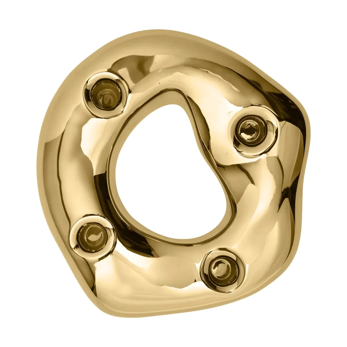 Ferm Living Bellure ring candleholder brass finish – image 2