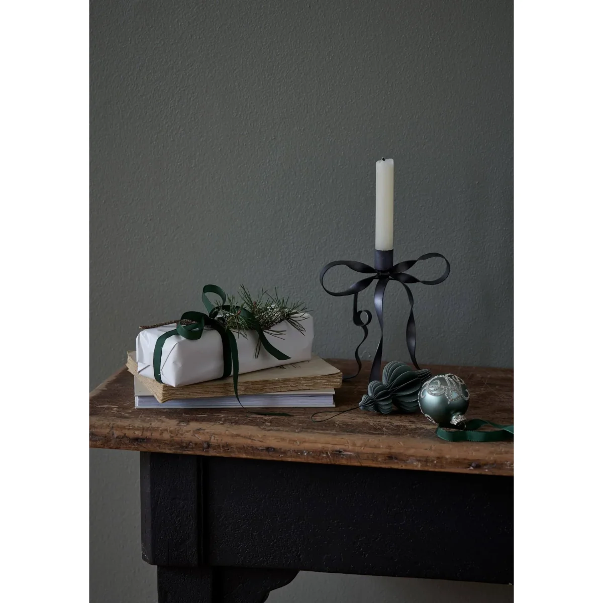 Lene Bjerre Bovinne candleholder Grey 17x17x18 cm – image 2