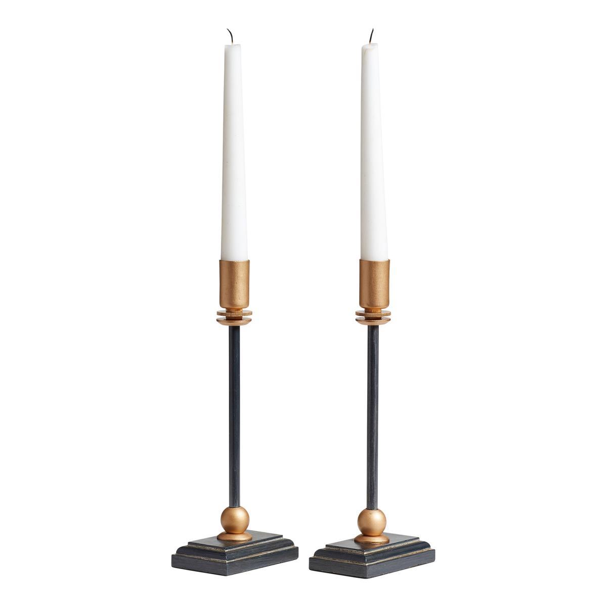 OKA, Pair of Grisewood Candle Holders - Petrol, Candle Holders – image 4