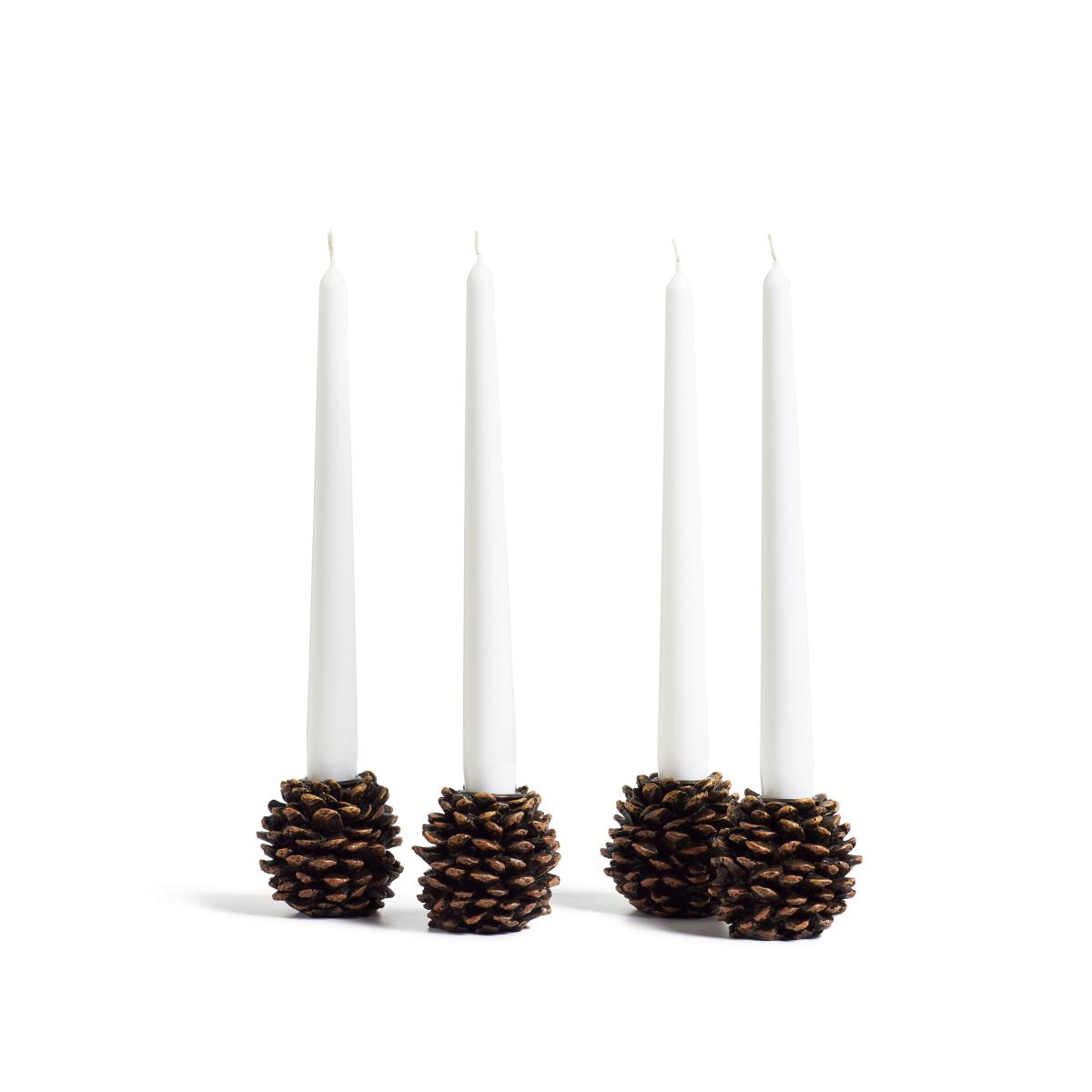 OKA, Pine Cone Candle Holders - Small - Set of Four - Small - Brown, Candle Holder – image 3
